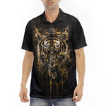 Men's Polo Shirt Tiger Gold Splashes