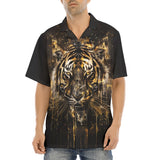 Hawaiian Shirt Tiger Gold Splashes