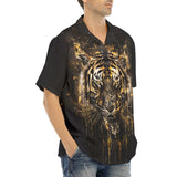 Hawaiian Shirt Tiger Gold Splashes