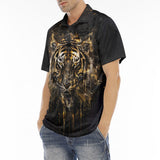 Men's Polo Shirt Tiger Gold Splashes