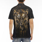 Men's Polo Shirt Tiger Gold Splashes