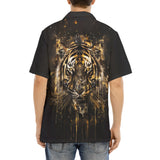 Hawaiian Shirt Tiger Gold Splashes