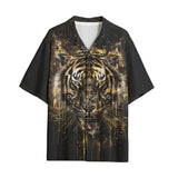 Hawaiian Shirt Tiger Gold Splashes