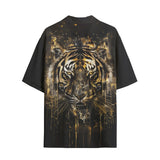Hawaiian Shirt Tiger Gold Splashes