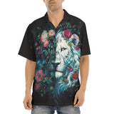 Hawaiian Shirt Surreal Artwork Halflion Heads