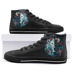 High-Top Canvas Shoes Surreal Artwork Halflion Heads
