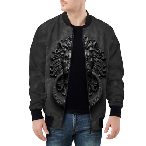 Bomber Jacket Black Lion Door Knocker