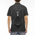 Men's Polo Shirt Black Lion Door Knocker