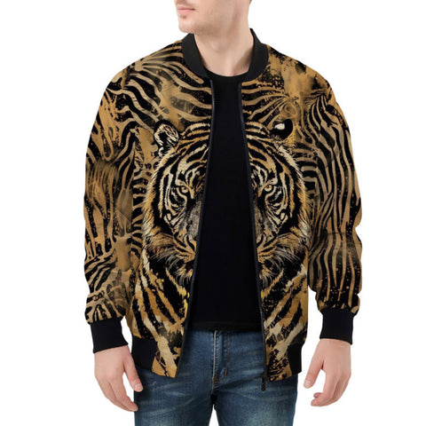 Bomber Jacket Tiger Stripes Pattern