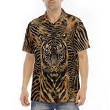 Men's Polo Shirt Tiger Stripes Pattern