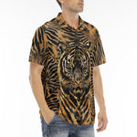 Men's Polo Shirt Tiger Stripes Pattern