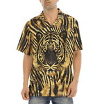 Hawaiian Shirt Gold Foil Tiger Pattern