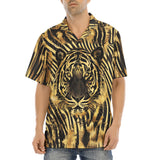 Hawaiian Shirt Gold Foil Tiger Pattern