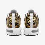 Air Cushion Sneakers Gold Foil Tiger Pattern