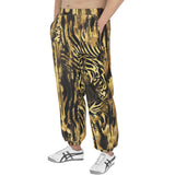 Men's Sweatpants Gold Foil Tiger Pattern