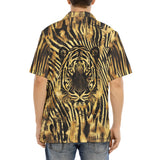 Hawaiian Shirt Gold Foil Tiger Pattern