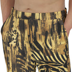 Men's Sweatpants Gold Foil Tiger Pattern