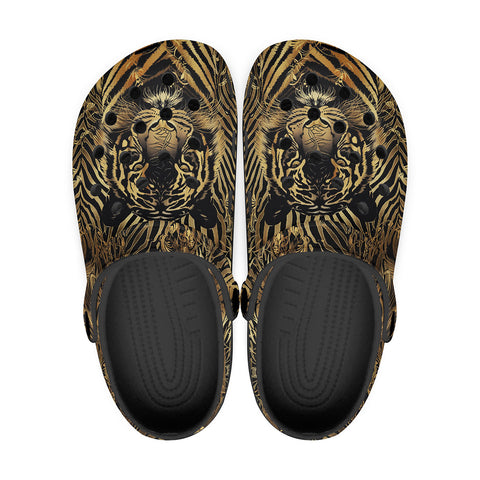 Classic Clogs Gold Tiger Stripes