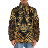 Down-Padded Puffer Jacket Gold Tiger Stripes