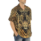 Hawaiian Shirt Gold Tiger Stripes