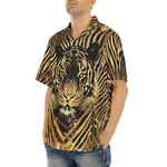 Hawaiian Shirt Gold Tiger Stripes