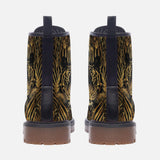 Leather Boots Gold Tiger Stripes
