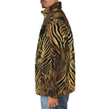 Down-Padded Puffer Jacket Gold Tiger Stripes