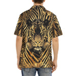 Hawaiian Shirt Gold Tiger Stripes