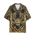 Hawaiian Shirt Gold Tiger Stripes