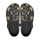 Classic Clogs Golden Suns and Moons