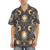 Hawaiian Shirt Golden Suns and Moons
