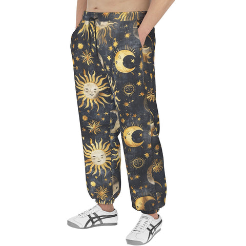 Men's Sweatpants Golden Suns and Moons