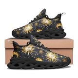 Sports Mesh Sneakers Golden Suns and Moons