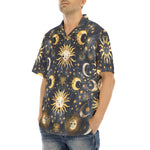 Hawaiian Shirt Golden Suns and Moons