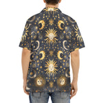 Hawaiian Shirt Golden Suns and Moons
