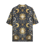 Hawaiian Shirt Golden Suns and Moons