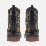 Leather Boots Bronze Futuristic Symbols and Emblems