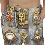 Men's Sweatpants Bronze Futuristic Symbols and Emblems