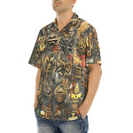 Hawaiian Shirt Golden Symbols and Emblems