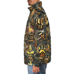 Down-Padded Puffer Jacket Golden Symbols and Emblems