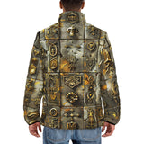 Down-Padded Puffer Jacket Magical Symbols Art