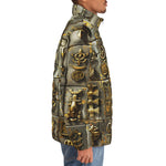 Down-Padded Puffer Jacket Magical Symbols Art