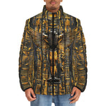 Down-Padded Puffer Jacket Ancient Egyptian Hieroglyphs