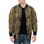 Bomber Jacket Ancient Egyptian Hieroglyphs