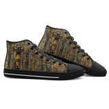 High-Top Canvas Shoes Ancient Egyptian Hieroglyphs