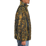 Down-Padded Puffer Jacket Ancient Egyptian Hieroglyphs