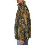 Down-Padded Puffer Jacket Ancient Egyptian Hieroglyphs