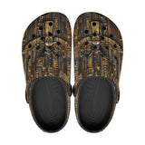 Classic Clogs Wooden Egyptian Hieroglyphs