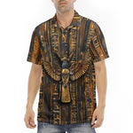 Men's Polo Shirt Wooden Egyptian Hieroglyphs