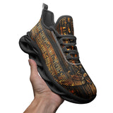 Sports Mesh Sneakers Wooden Egyptian Hieroglyphs